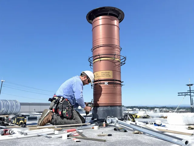Installed chimney liner by Pomona Chimney Sweep in Pomona, CA