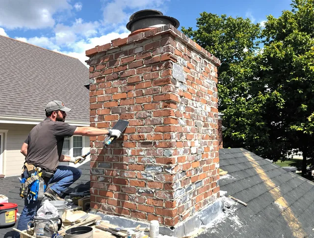 Completed chimney rebuild by Pomona Chimney Sweep in Pomona, CA