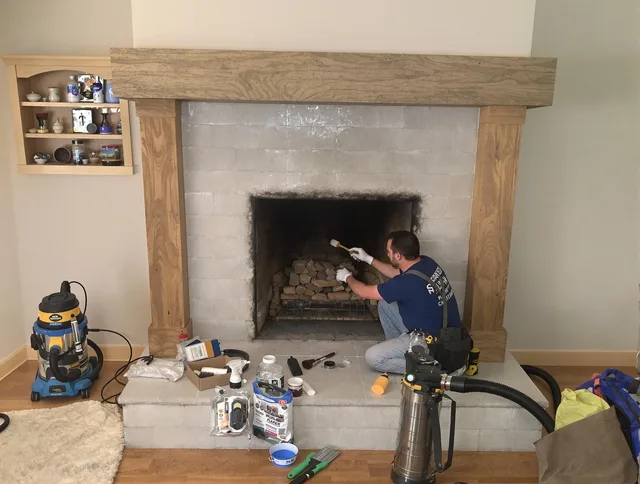 Detailed creosote removal process by Pomona Chimney Sweep in Pomona, CA