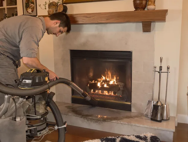 Routine fireplace upkeep by Pomona Chimney Sweep in Pomona, CA