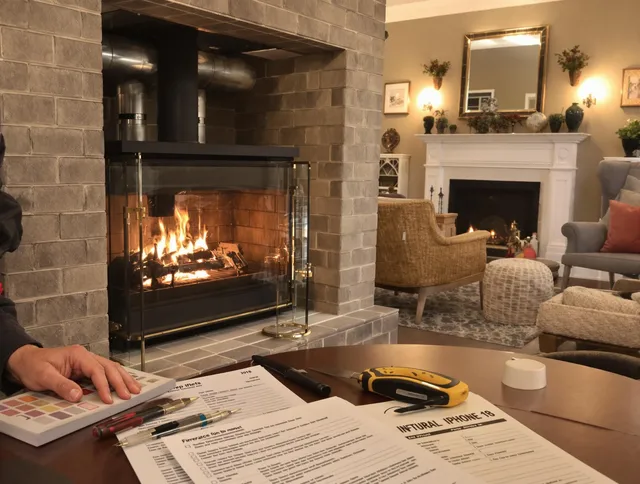 Pomona Chimney Sweep verifying fireplace safety measures in Pomona, CA