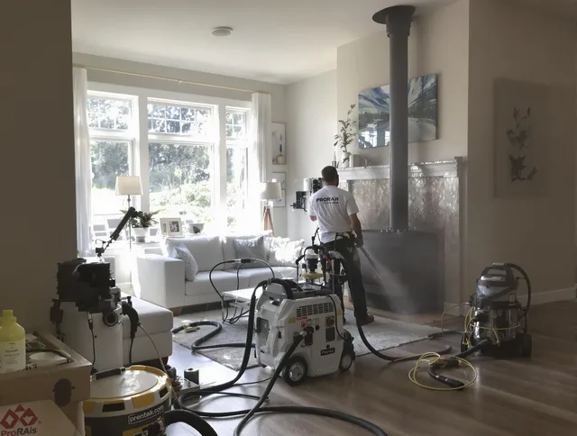 Soot removal service by Pomona Chimney Sweep for a fireplace in Pomona, CA
